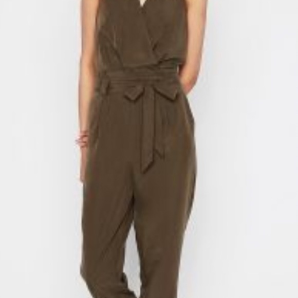 NWT army green super soft jumpsuit - Picture 2 of 7